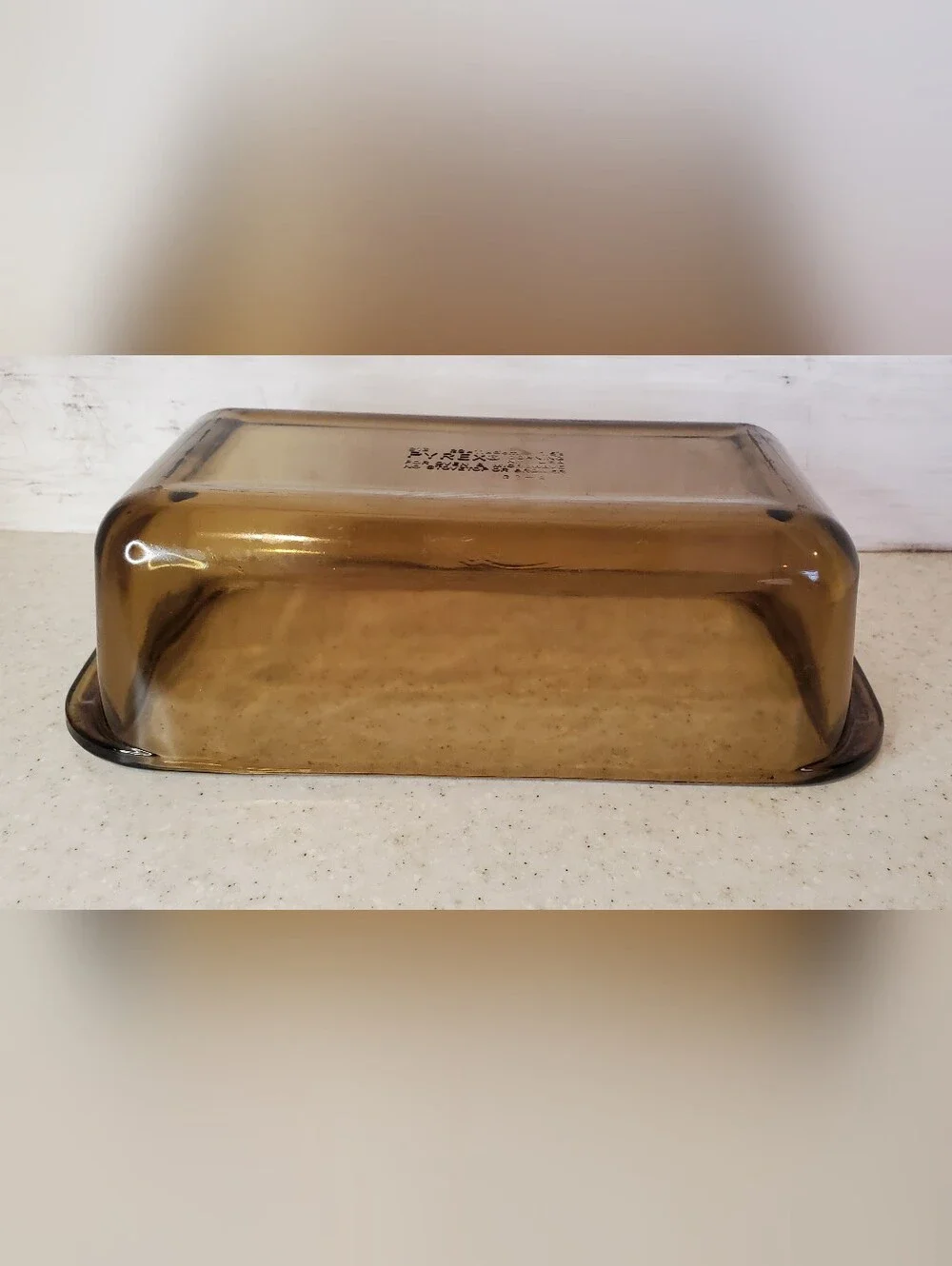 Vintage Pyrex 213 Amber Glass Loaf Bread Pan Corning USA 22x11x6cm